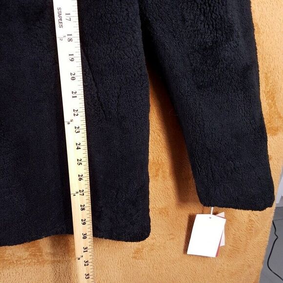 YVES SALOMON ARMY Coat Mens Size 48 Black Single Breasted Lamb Shearling $1825 - Picture 10 of 10